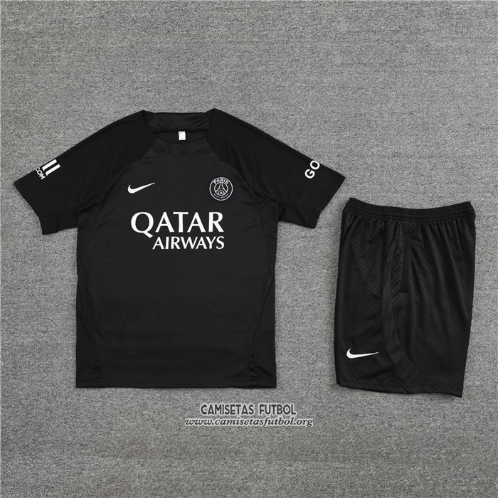 Chandal del Paris Saint-Germain Manga Corta 2022/2023 Negro - Pantalon Corto